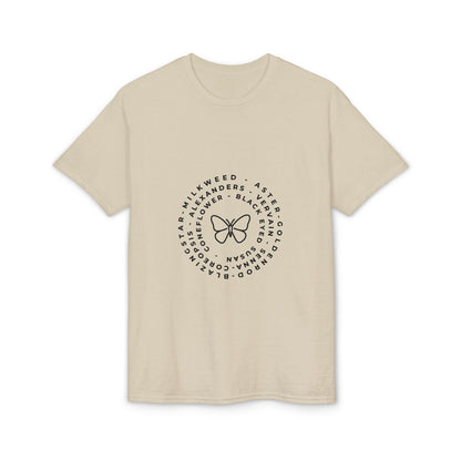 Dry Blend Moisture Wicking Tee Native Plants & Butterfly w/EMNP Logo