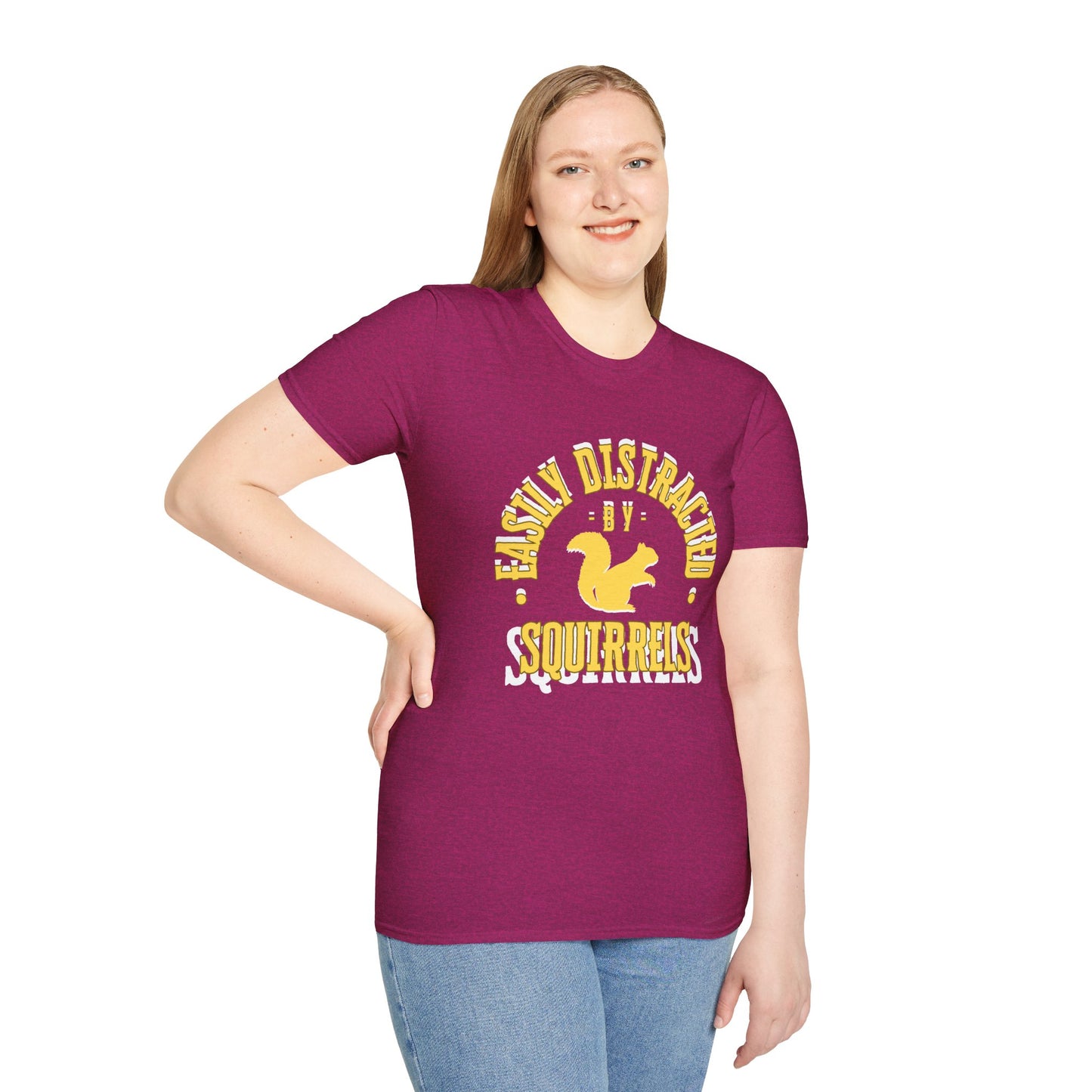 Unisex Softstyle T-Shirt, Distracted by Squirrels