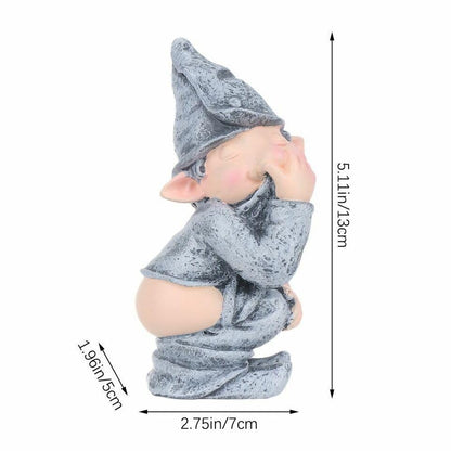 THE PERFECT PART Gnome Decor - Funny Pooping Mini Gnome Statue, Naughty Resin Garden Gnome for Decor, Naked Miniature Dwarf Gnome Figurine for Home Garden Ornament, Funny Lawn Gnome Statue