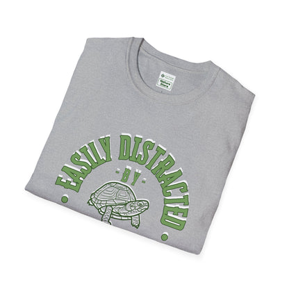 Unisex Softstyle T-Shirt, Distracted by Turtles