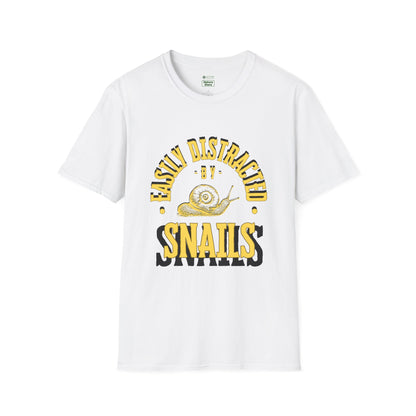 Unisex Softstyle T-Shirt, Distracted by Snails