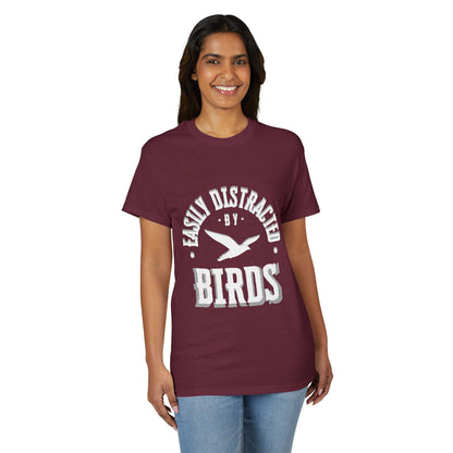 Dry Blend Moisture Wicking Tee "Distracted By Birds" plus EMNP Logo