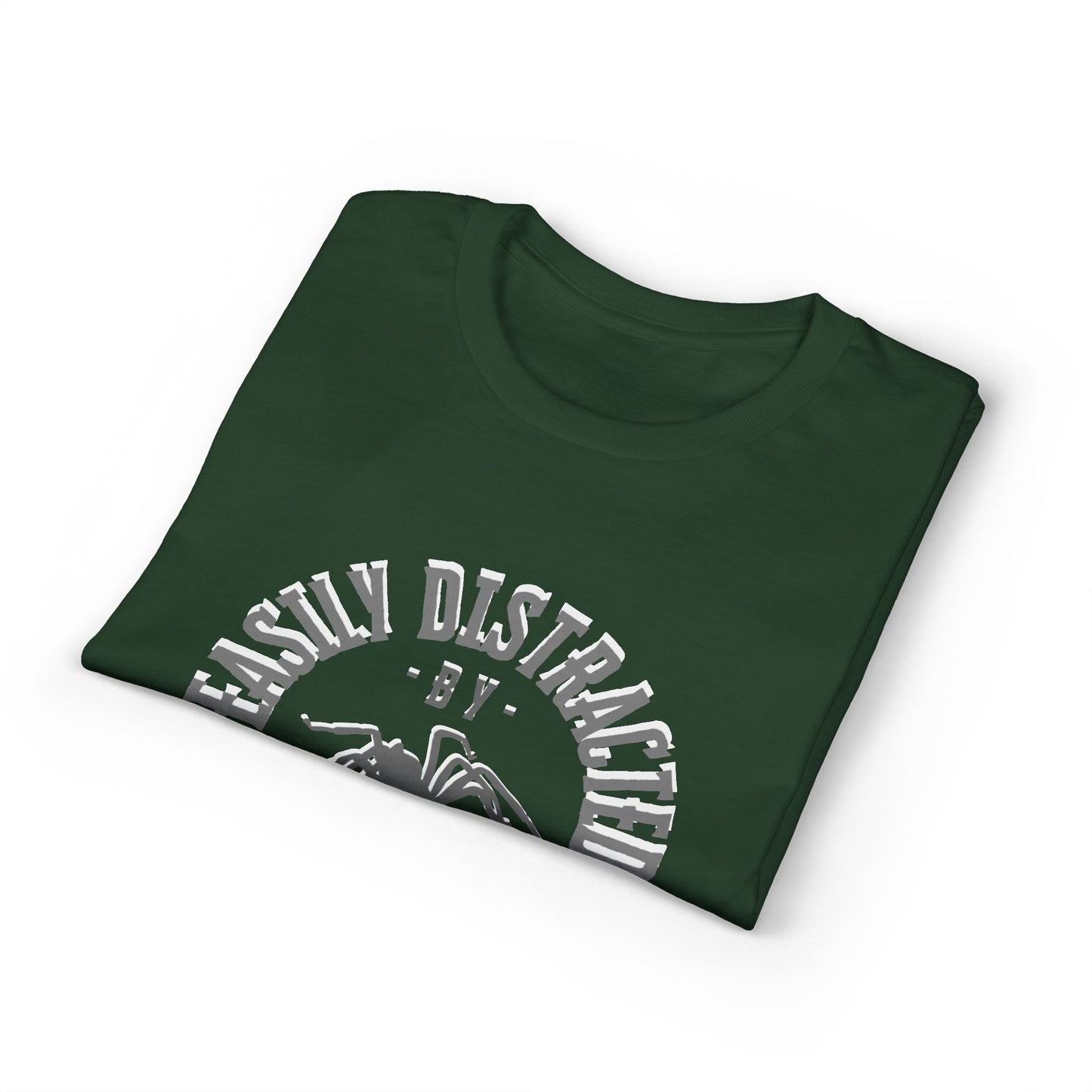 Dry Blend Moisture Wicking Tee "Distracted By Spiders" plus EMNP Logo