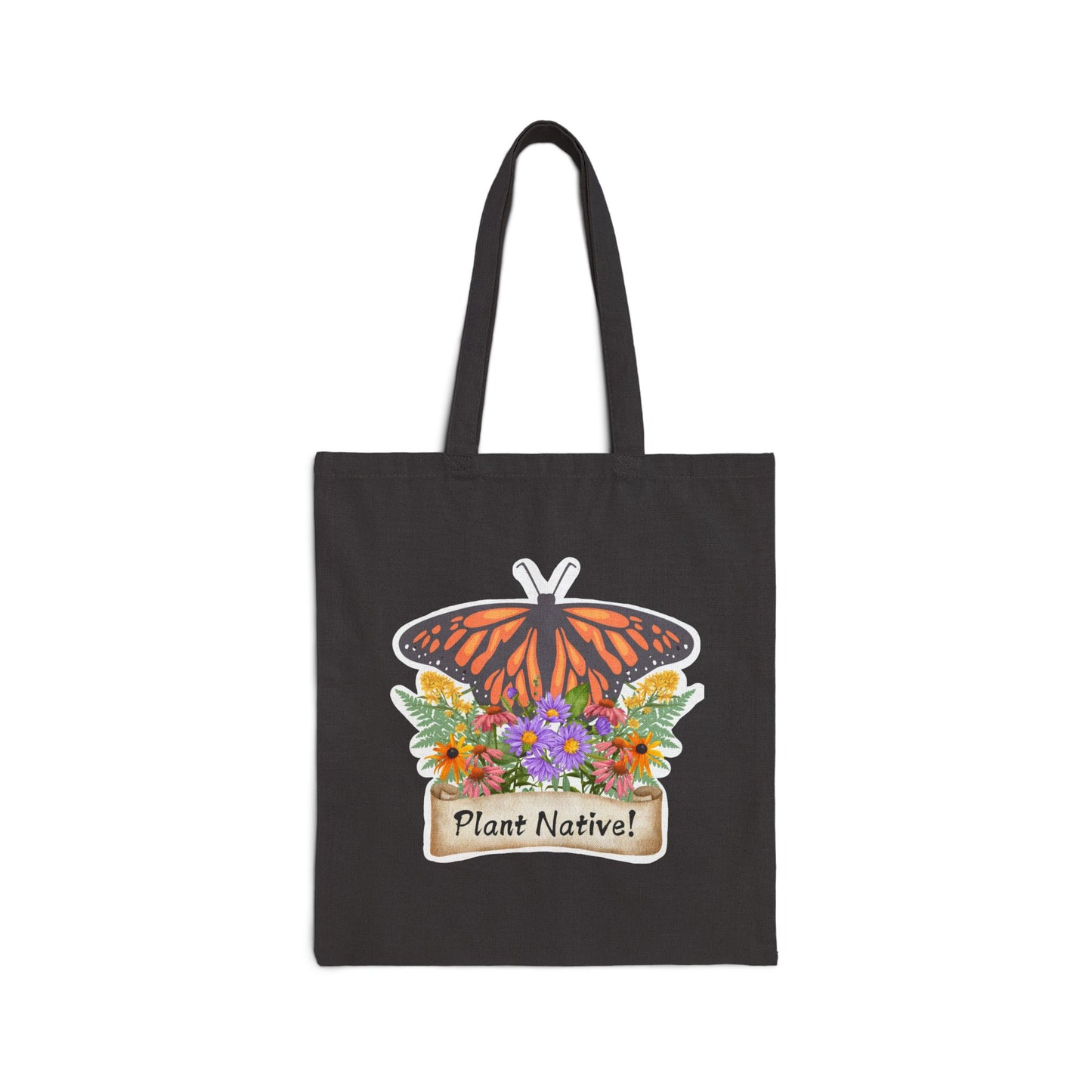 Tote Bag,Canvas, Monarch Plant Native!