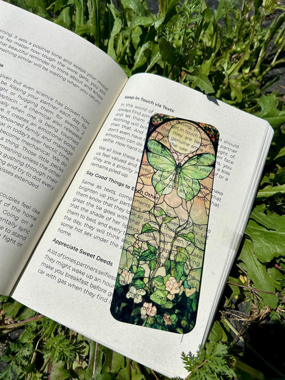 Lunar Moth Bookmark – Enchanted Moth Art, Mystical Nature Gift, Celestial Book Accessory, Moth Gift