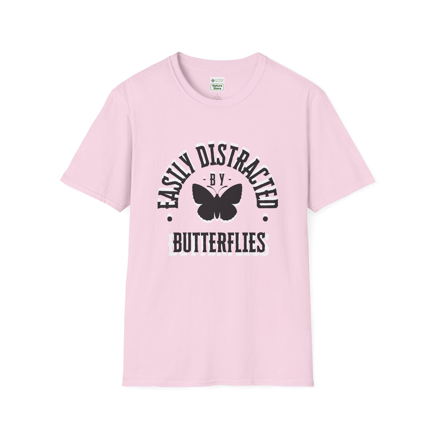 Easily Distracted By Butterflies Soft-Style T-Shirt