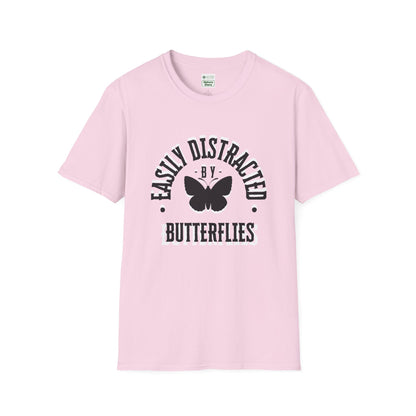 Easily Distracted By Butterflies Soft-Style T-Shirt