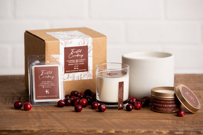 Frosted Cranberry Tin Candle