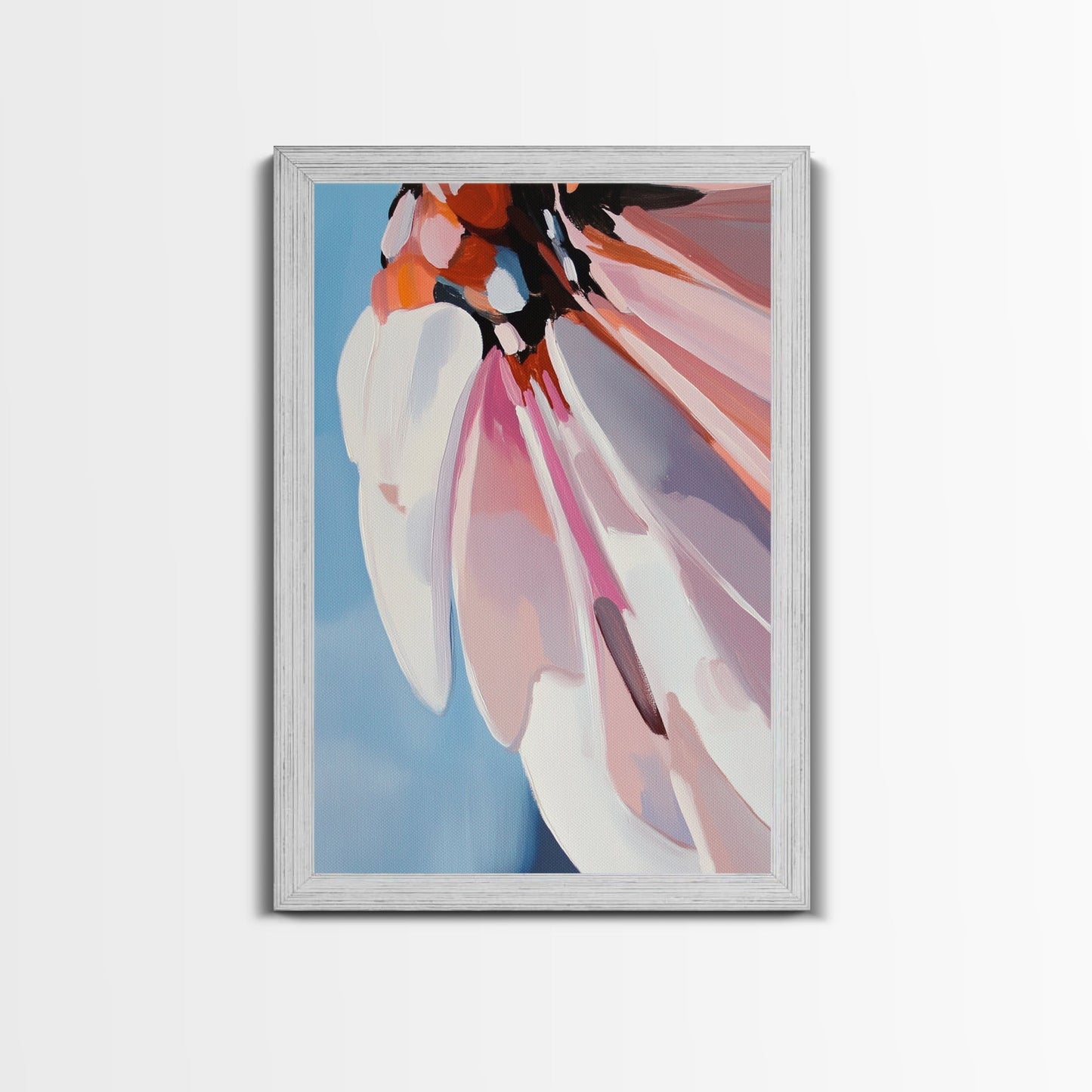 Butterfly Wing, Macro Art, Pastel Colors, Elegant Nature, Botanical Aesthetic, Canvas Print, Living Room Wall Art, Feminine Decor