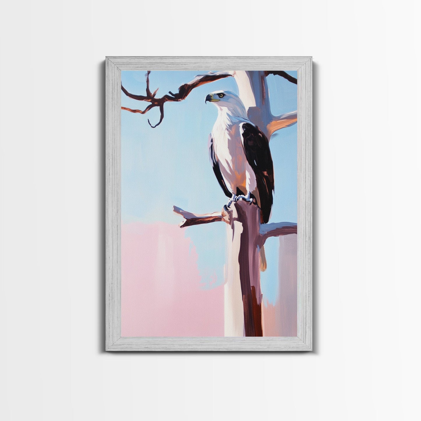 Majestic Eagle, Wildlife Painting, Nature Inspired, Canvas Print, Office Wall Art, Rustic Home Decor, Outdoor Enthusiast Gift