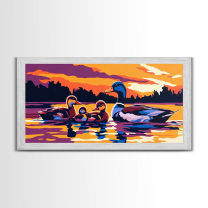 Mallard Ducks, bird art, waterfowl painting, coastal wall art, nature painting, marsh painting, original painting, canvas print