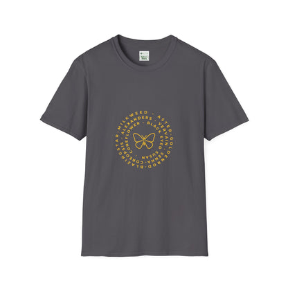 T-Shirt Unisex Softstyle, Native Plants & Butterflies w/EMNP logo