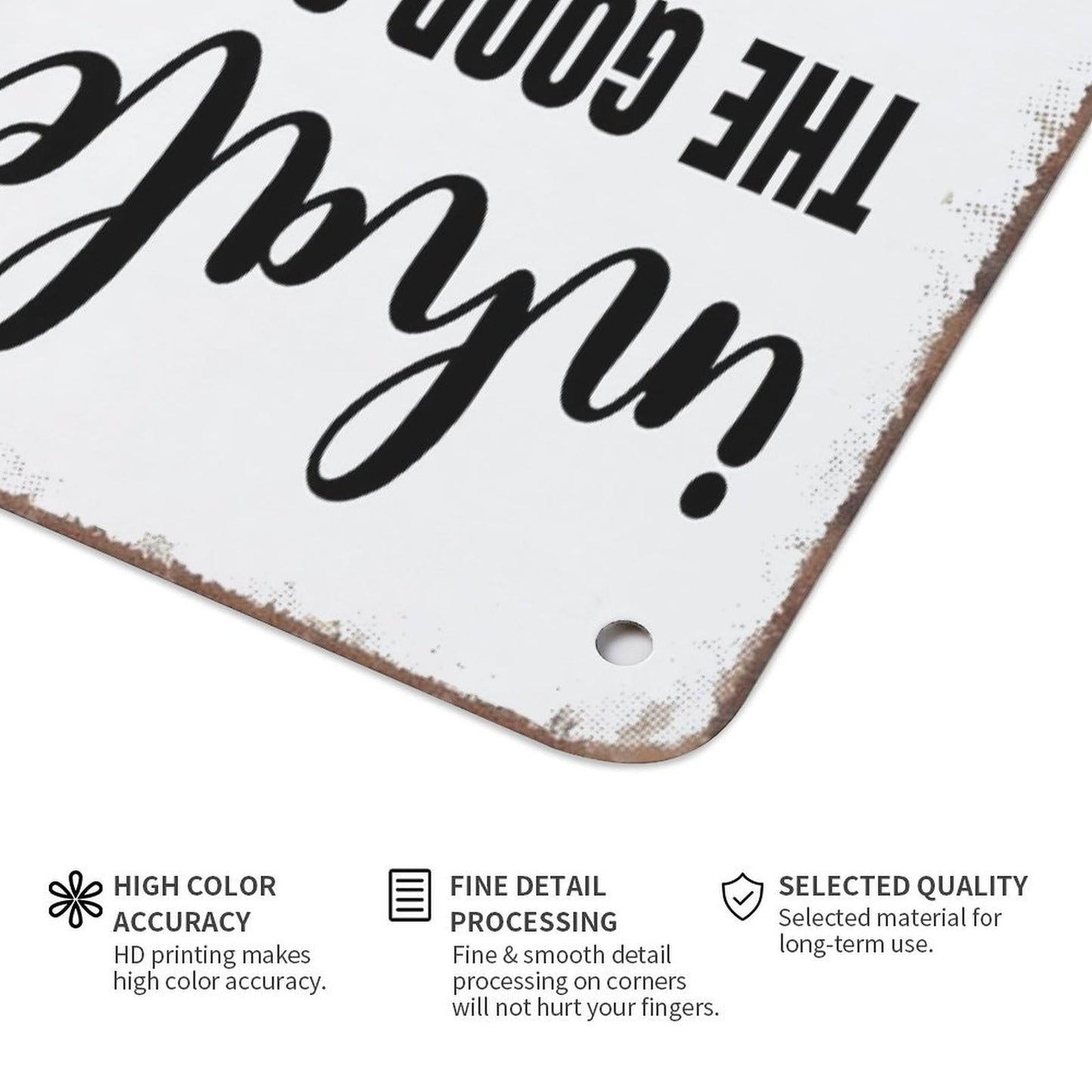 Aikeory Funny Sign Inhale The Good Shit Exhale The Bulls Sign Funny Metal Sign Poster Wall Art for Kitchen Garden Bathroom Farm Home Coffee Decor Tin Sign,5.5x8 inches