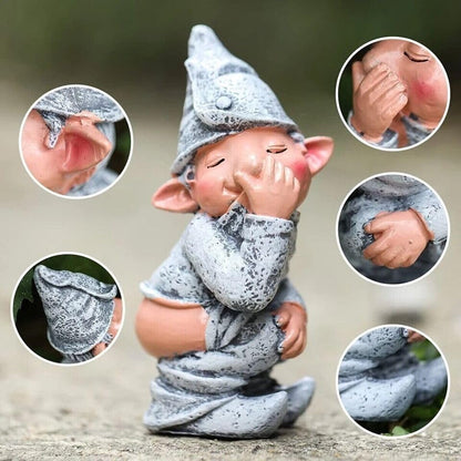 THE PERFECT PART Gnome Decor - Funny Pooping Mini Gnome Statue, Naughty Resin Garden Gnome for Decor, Naked Miniature Dwarf Gnome Figurine for Home Garden Ornament, Funny Lawn Gnome Statue