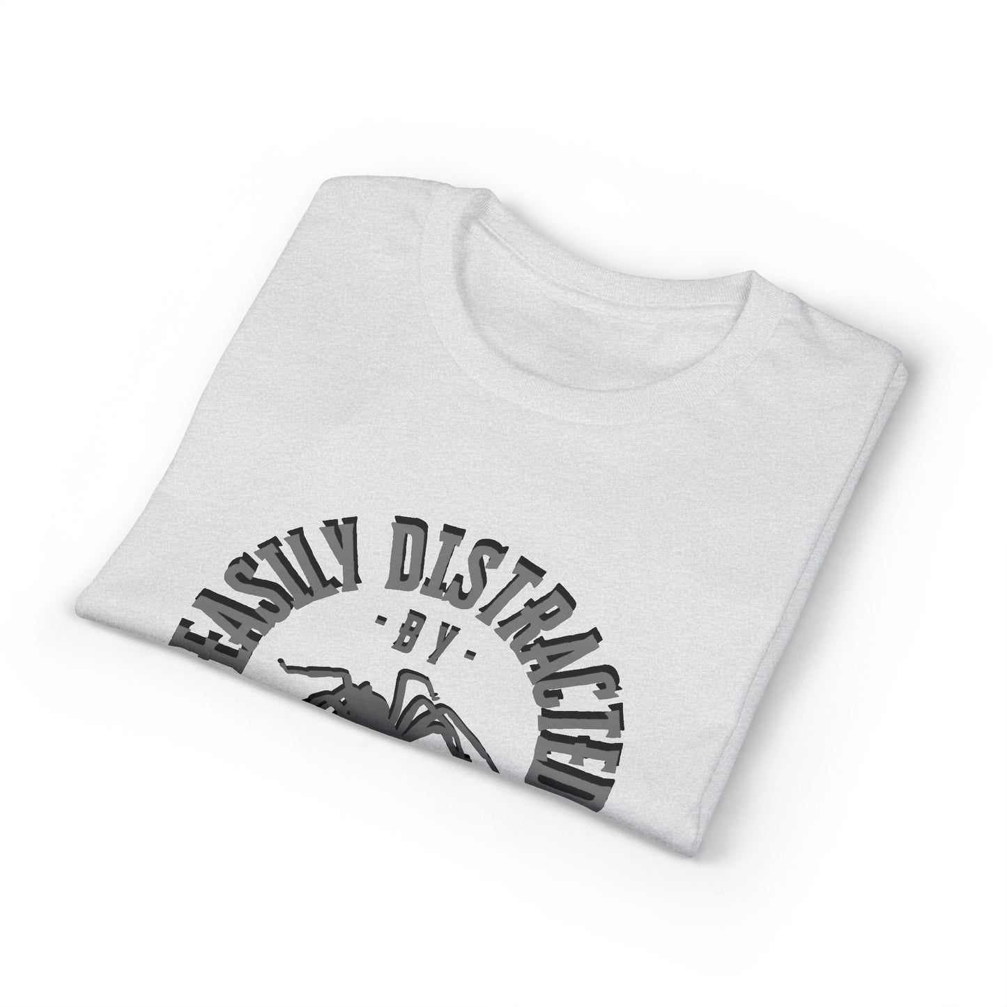 Dry Blend Moisture Wicking Tee "Distracted By Spiders" plus EMNP Logo