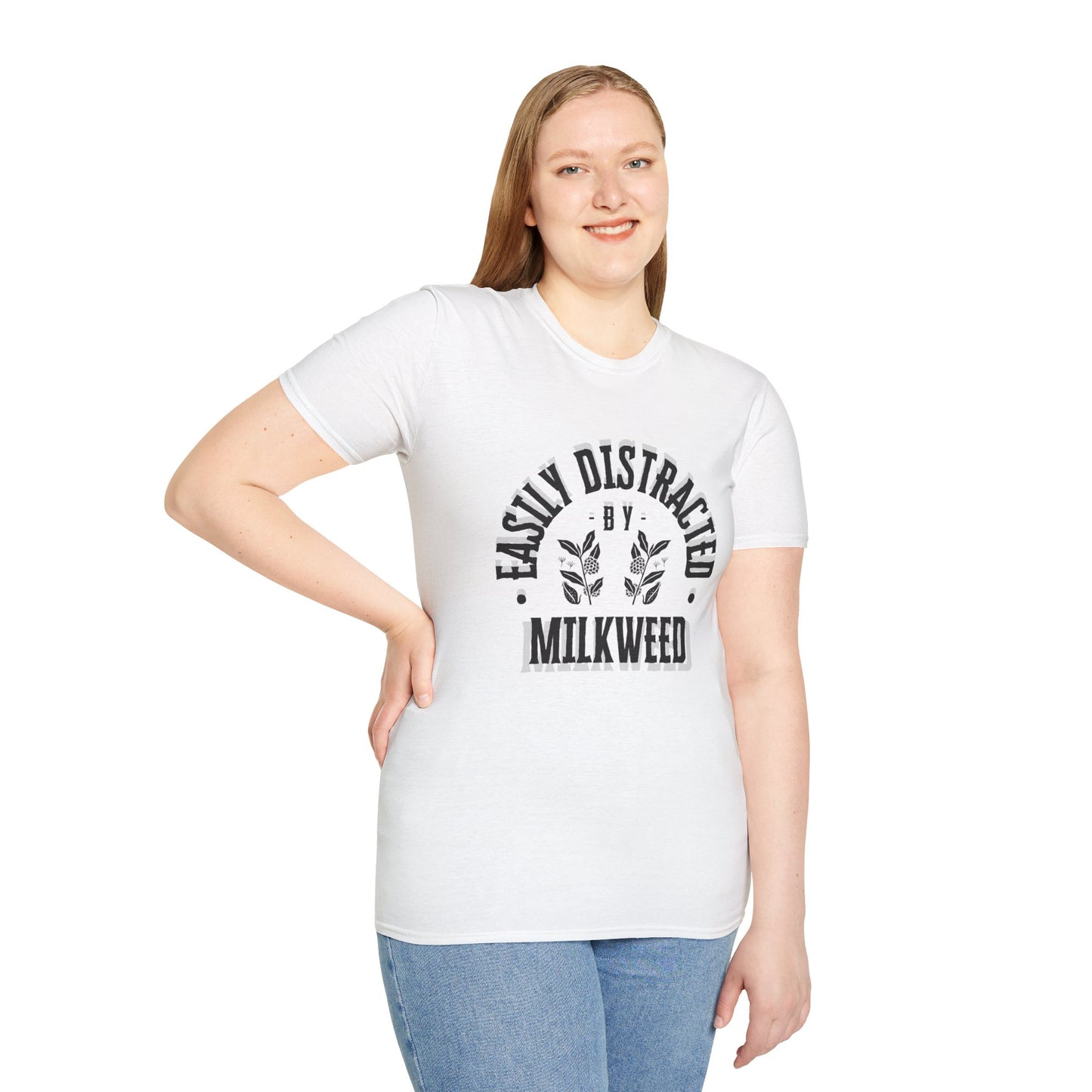 Easily Distracted by Milkweed Soft-Style Tee