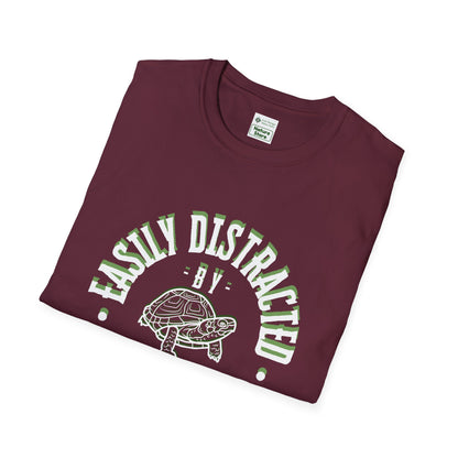 Unisex Softstyle T-Shirt, Distracted by Turtles