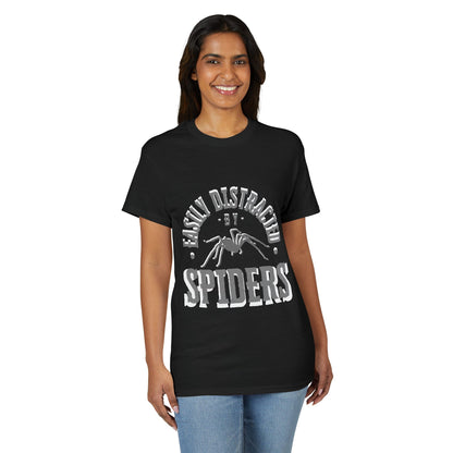 Dry Blend Moisture Wicking Tee "Distracted By Spiders" plus EMNP Logo