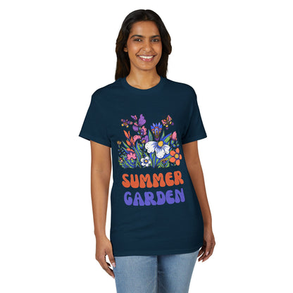 Dry Blend Moisture Wicking Tee Summer Garden w/EMNP Logo on back