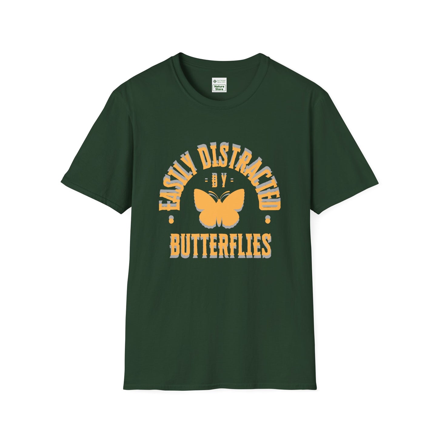 Easily Distracted By Butterflies Soft-Style T-Shirt