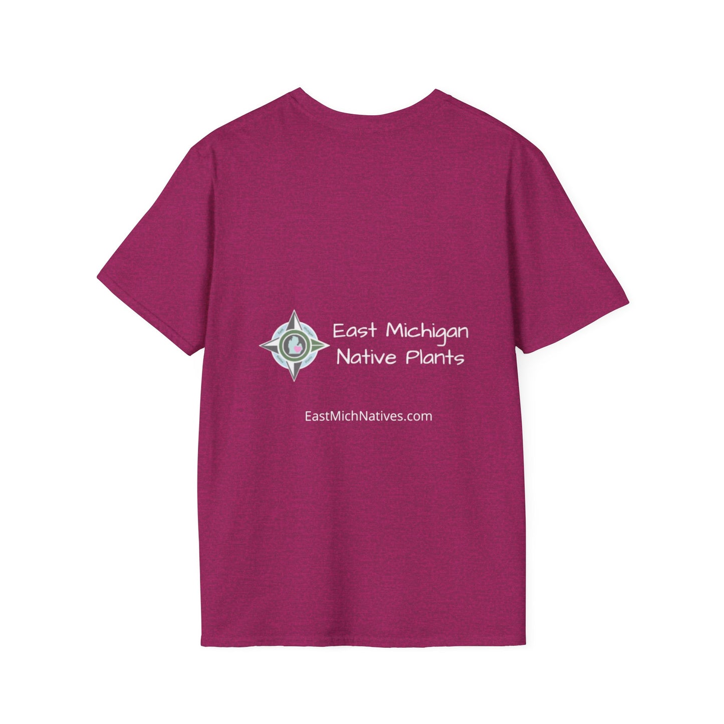 T-Shirt Unisex Softstyle, Native Plants & Butterflies w/EMNP logo