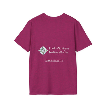 T-Shirt Unisex Softstyle, Native Plants & Butterflies w/EMNP logo