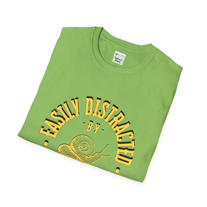 Unisex Softstyle T-Shirt, Distracted by Snails