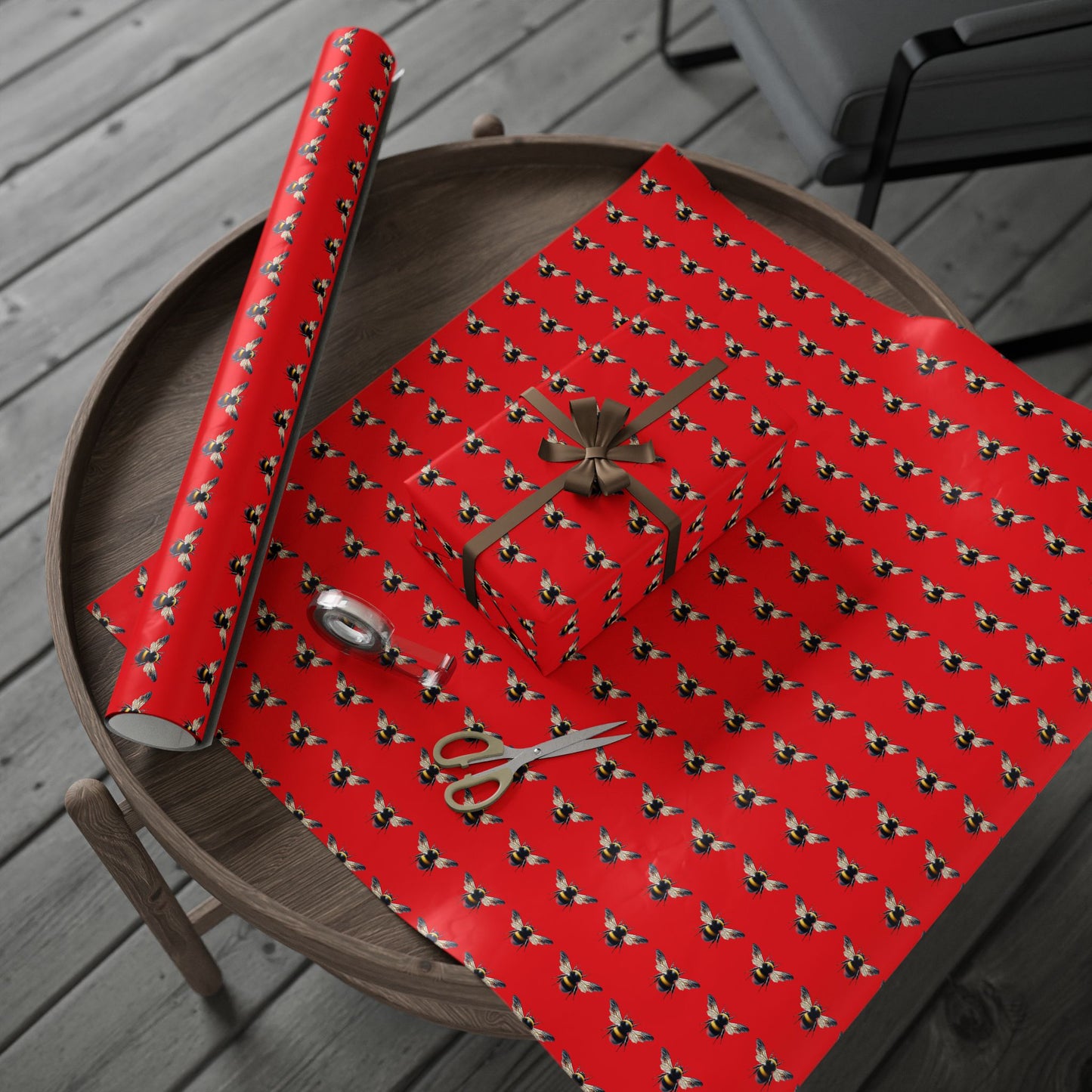 Wrapping Paper, Native Bee - Red