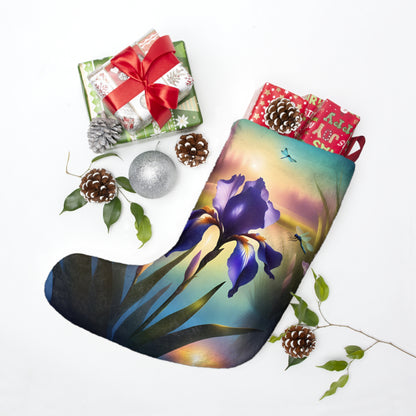 Christmas Stockings, Blue Flag Iris & Dragonflies