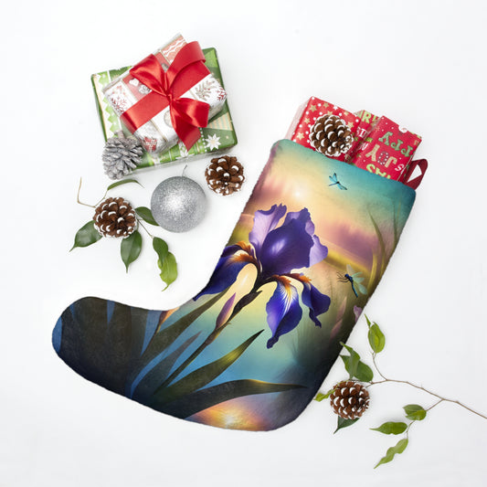 Christmas Stockings, Blue Flag Iris & Dragonflies
