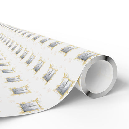 Wrapping Paper, Icy Birch - White