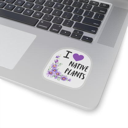 Stickers, I Love Native Plants, Asters