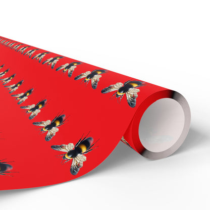 Wrapping Paper, Native Bee - Red