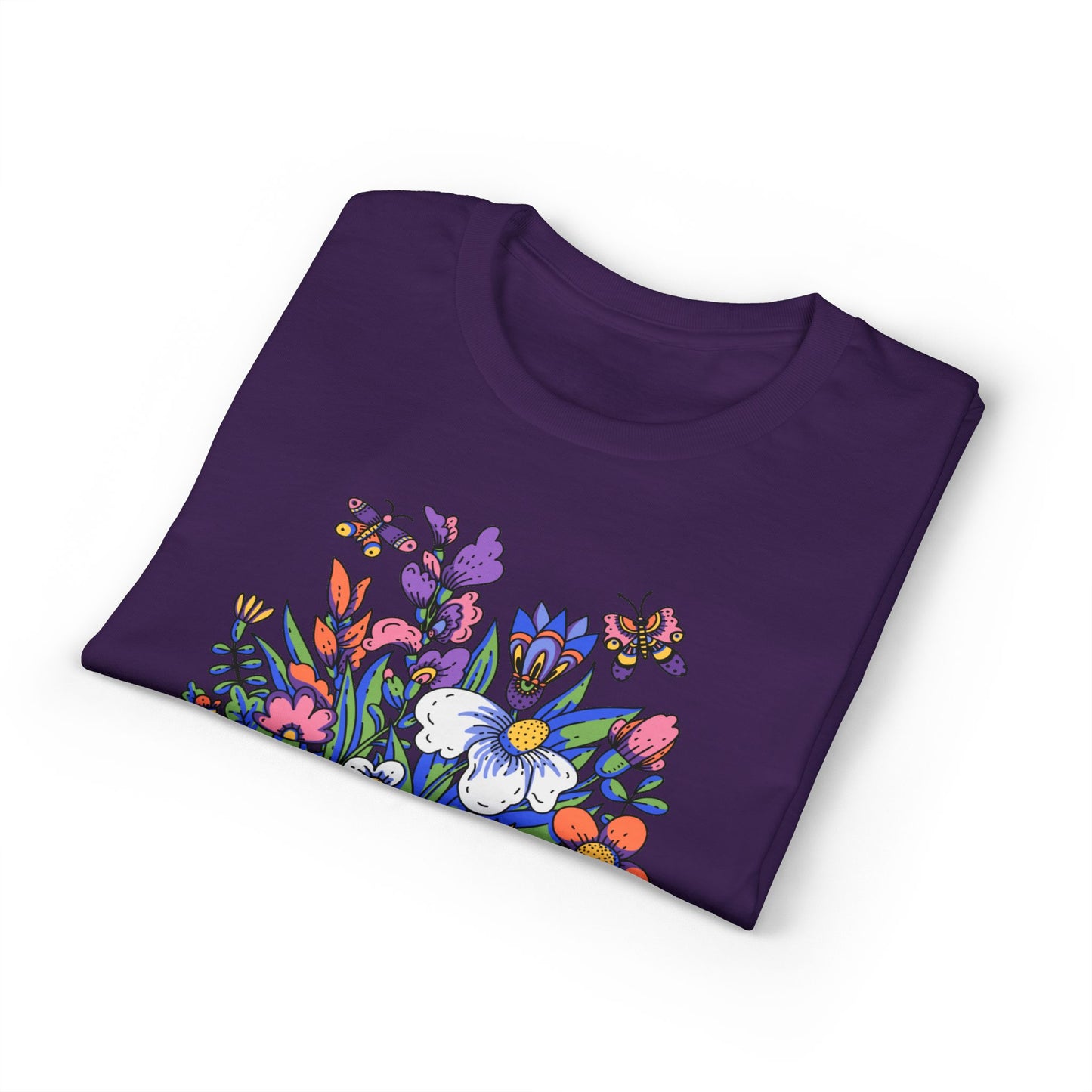 Dry Blend Moisture Wicking Tee Summer Garden w/EMNP Logo on back