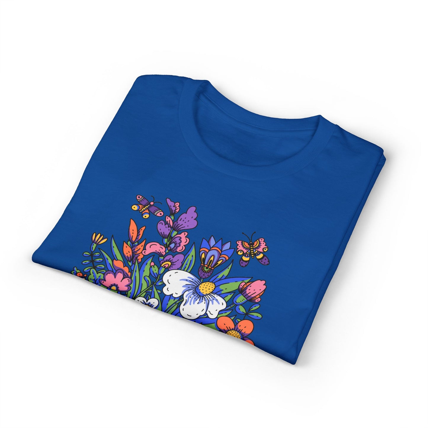 Dry Blend Moisture Wicking Tee Summer Garden w/EMNP Logo on back