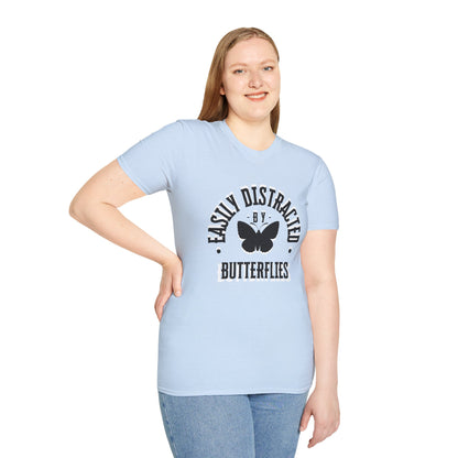 Easily Distracted By Butterflies Soft-Style T-Shirt