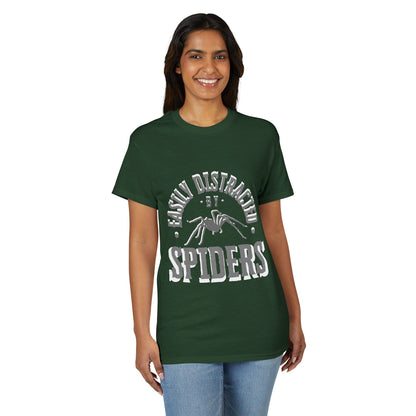 Dry Blend Moisture Wicking Tee "Distracted By Spiders" plus EMNP Logo