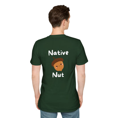 Unisex Softstyle T-Shirt, Native Nut! (Back)