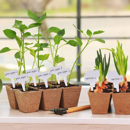 Tags/Labels, 200Pcs 4 InchT-Type Plant Name Tags Garden Labels Markers Nursery Plastic Garden Tag for Outdoor Garden Waterproof Plant Label Stakes with Permanent Marking Pen