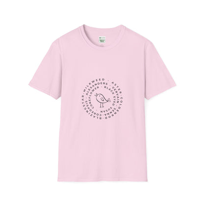 T-Shirt Unisex Softstyle, Native Plants & Birds