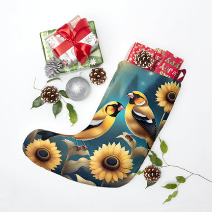 Christmas Stockings, Sunflowers & Goldfinches