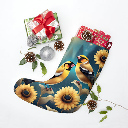 Christmas Stockings, Sunflowers & Goldfinches