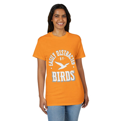 Dry Blend Moisture Wicking Tee "Distracted By Birds" plus EMNP Logo