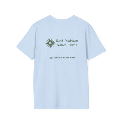T-Shirt Unisex Softstyle, Native Plants & Butterflies w/EMNP logo