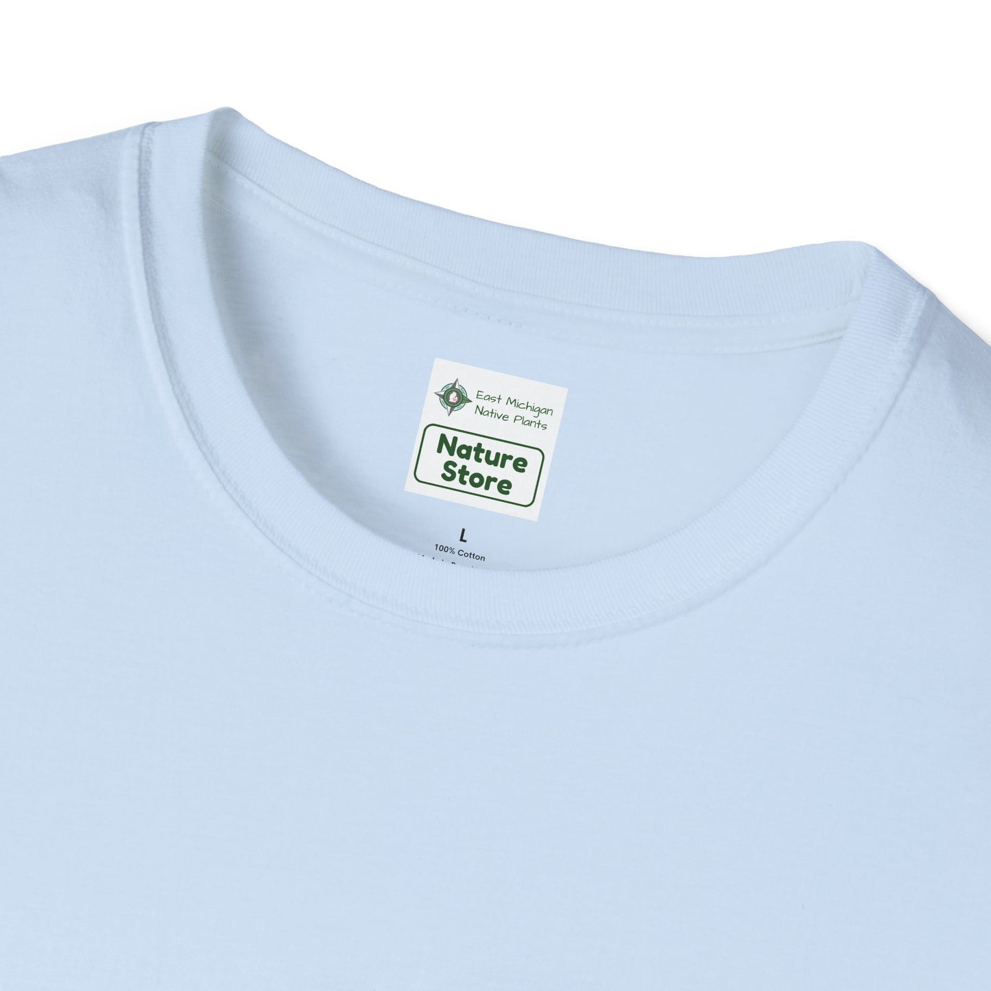 T-Shirt Unisex Softstyle, Native Plants & Butterflies w/EMNP logo