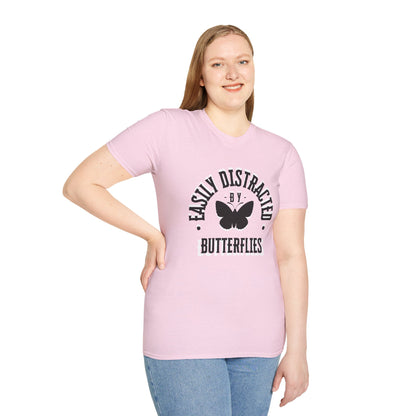 Easily Distracted By Butterflies Soft-Style T-Shirt
