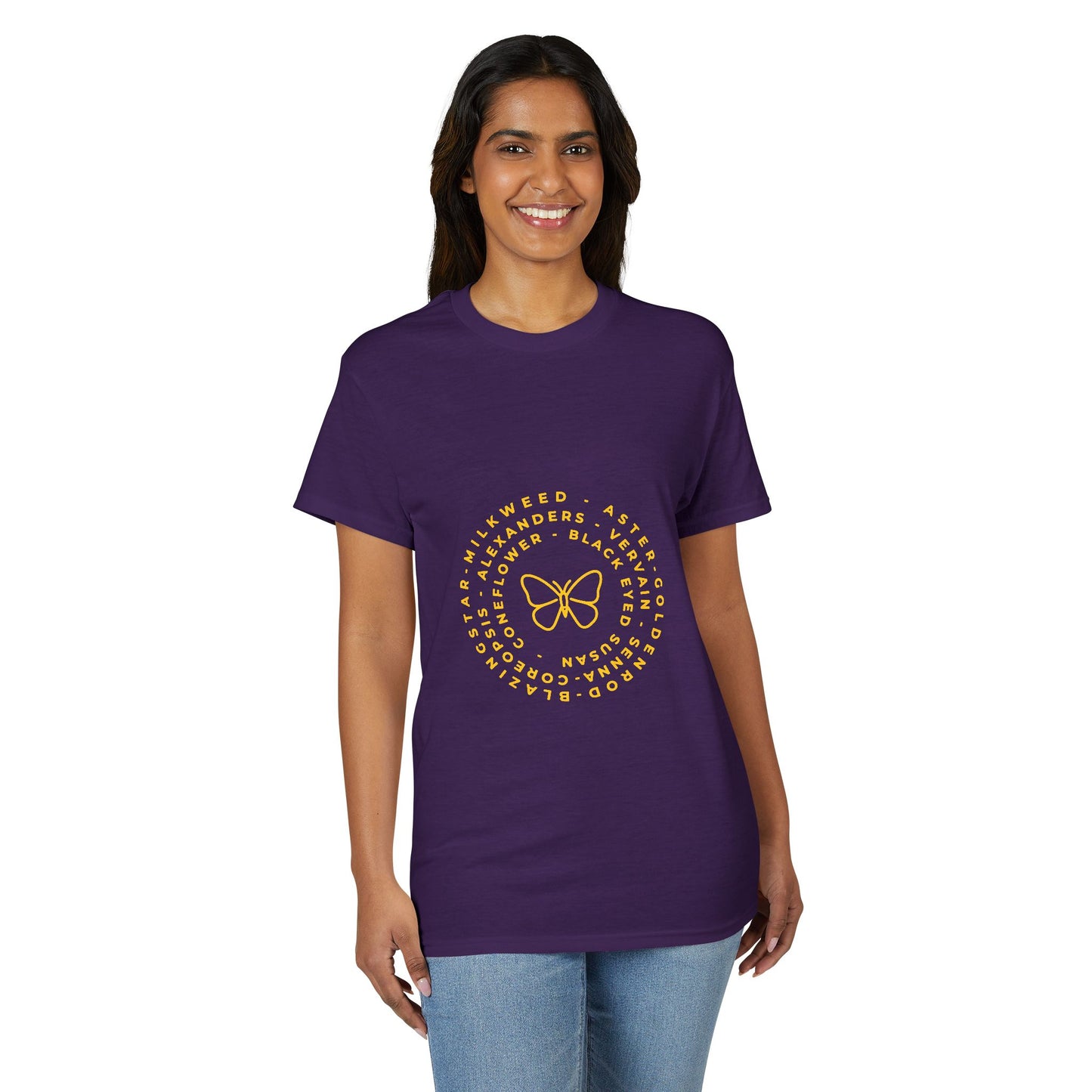 Dry Blend Moisture Wicking Tee Native Plants & Butterfly w/EMNP Logo