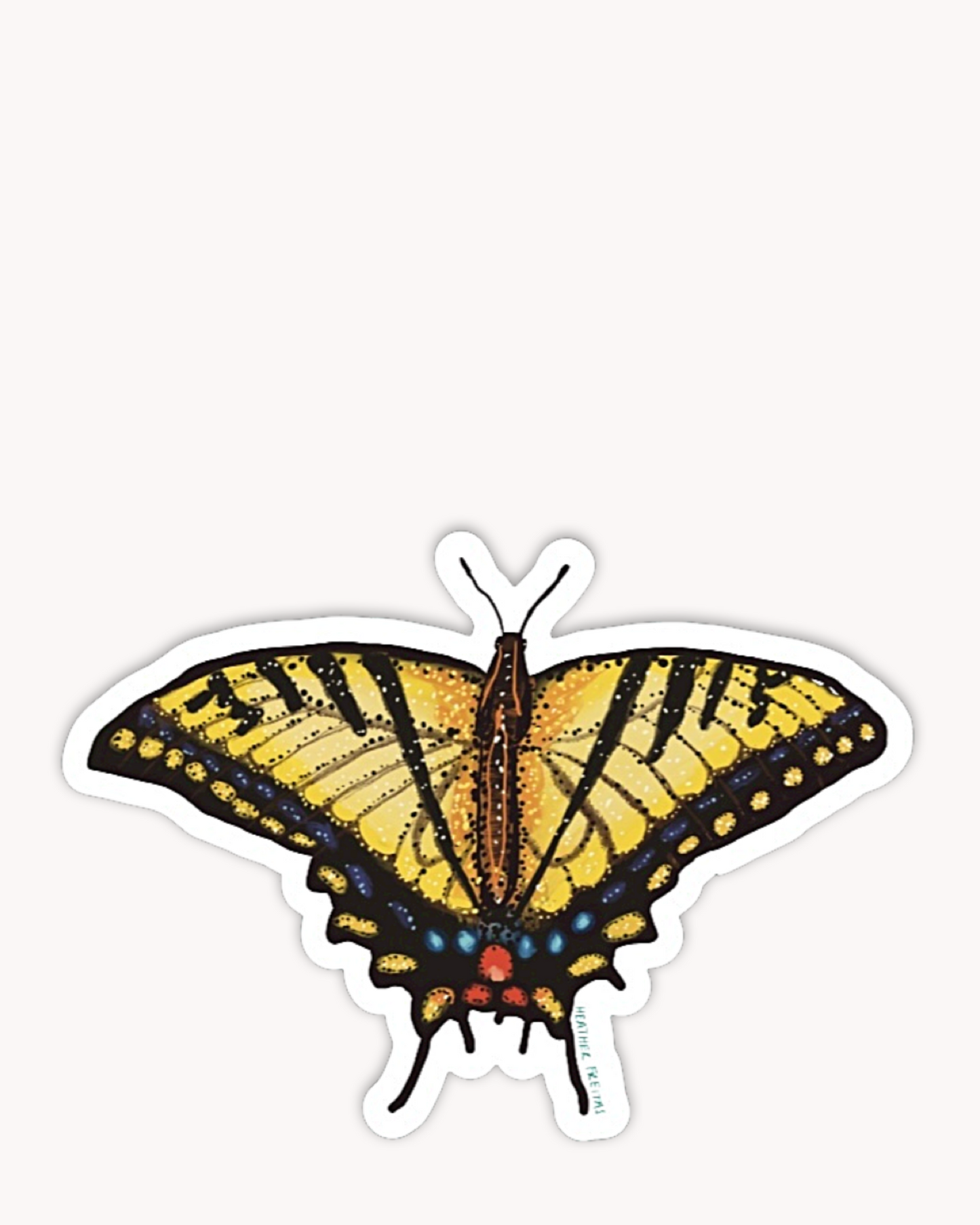 Yellow Swallowtail Butterfly Sticker