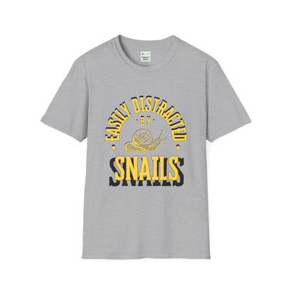 Unisex Softstyle T-Shirt, Distracted by Snails