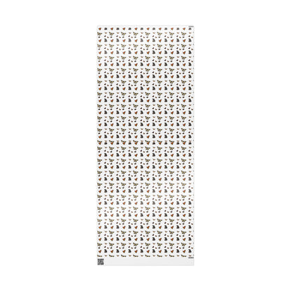 Wrapping Paper, Native Butterflies - White